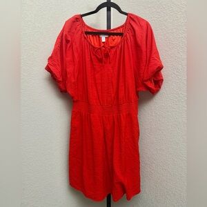 Nine West Women’s Midi Length Blood Orange Dress